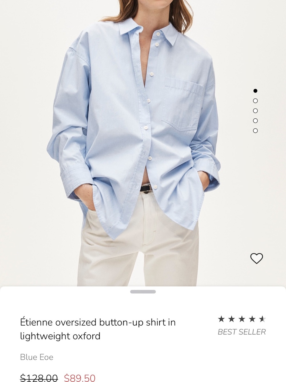 J. Crew Light Blue Oversized Oxford Shirt